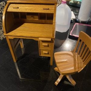 American girl doll secretary desk with chair